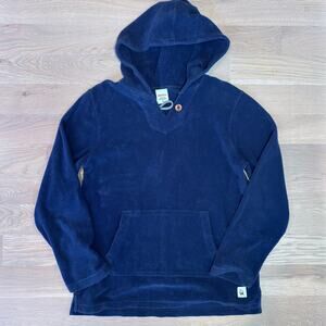 Birdwell Beach Britches Baja Hoodie Navy Terry USA Made Unisex Men Size Small